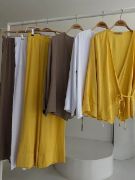 Kruvaze Model Klasik Pantolonlu Çupra Keten Takım 10191 resmi